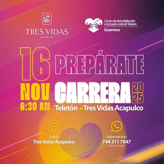 Carrera de Tres Vidas en Acapulco 2025